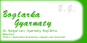 boglarka gyarmaty business card